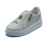 Valleverde 35493 Blanc Baskets pour Femmes en Cuir Blanc avec Compensée Moyenne, Blanc, 38 EU