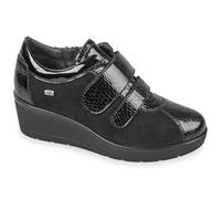 Valleverde Baskets avec déchirure Femme 36444 Cuir Noir Chaussures Casual, Noir , 39 EU