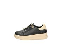 Valleverde Baskets Femme 35492 Cuir Noir ou Blanc Chaussures Casual, Noir , 40 EU