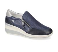 Valleverde Mocassins femme VVCA152W en cuir royal ou ivoire chaussures décontractées confortables, légères et flexibles, idéales pour le printemps et l'été, Bleu roi, 40 EU