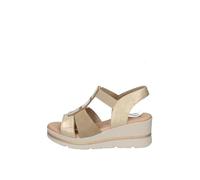 Valleverde Sandales Femme 55581 Cuir Platine ou Glace ou Bleu, Platine, 39 EU