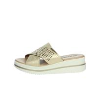 Valleverde Sandales Femme V55100 Cuir Blanc ou Or, or, 40 EU