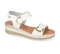 Valleverde VGL200AF Sandales pour femme en cuir beige ou blanc, chaussures décontractées confortables, légères et flexibles, idéales pour le printemps et l'été, Blanc, 38 EU