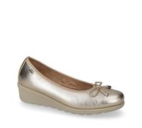 Valleverde VS10330 Nappa Platine Ballerines compensées pour femme en cuir, Platine, 38 EU