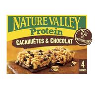 VALLEY - Barres Céréales Protéinées Cacahuètes Et Chocolat Sans Gluten | Savoureux et Onctueux | Idéal pour une collation gourmande | la boite de 4 - 160g | LOT DE 4