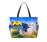 Valley Print Grand sac fourre-tout imperméable pour femme avec fermeture éclair et poches Sac à main pliable pour voyage, piscine, shopping, vacances, salle de sport