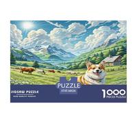 Vallhund suédois Puzzle De 1000 Pièces pour Adultes Et Enfants À Partir De 12 Ans Jeu De Patience Et De Réflexion Divertissement Créatif Cadeau Classiques - Activité Familiale Parfaite 38x26cm/1000pc