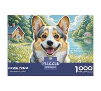 Vallhund suédois Puzzle Jeux Défi De 1000 Pièces Qualité Supérieure, Créativité, Jeu De Puzzle Difficile, Adapté Aux Hommes/Femmes, Adultes Et Personnes De Plus De 14 Ans 38x26cm/1000pcs