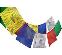 Valmoni Sport Drapeaux tibétains de prière 15 x 16 cm Rouleau de 10 mantres positifs Drapeau Tibet Paix Pliable Lung Ta