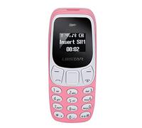 Valmoni Sport Mini Téléphone Mobile le plus petit du Monde avec Double SIM et Changeur de Voix Diminutif Nain (Rose)