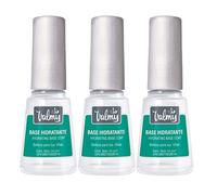 Valmy, Pack de trois bases hydratantes pour ongles secs et sans souplesse, traitement de vernis protecteur et fortifiant (14 ml chacune)