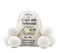 valneo 6 balles de séchage de Laine de Mouton pour sèche-Linge en blanc
