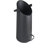 Valo Seau à granulés (seau à charbon en acier, seau de cheminée avec anse rabattable, bac à charbon, bac à pellets, dimensions : 23 x 23 x 51 cm, noir) VK000505