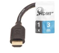 valonic cable HDMI, 3m - 4k, ARC, Ultra HD, Ethernet, high Speed - noir, pour TV, Macbook, PC, PS5, 300cm