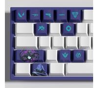 Valorant Omen 11 Capuchons de Touches Profil OEM Ergonomique, Matériau PBT OEM Profile Dye Sublimation Disposition, Compatible avec la Plupart des Claviers Mécaniques (3)