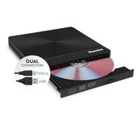 Hamlet Lecteur de disques optiques DVD±RW XDVDSLIM3AC #Valore! USB 3.0 Slim 8,5 GB Dual Noir