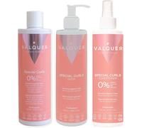 Valquer ¿Coffret Méthode Curly Shampoing 400 Ml + Masque 290 Ml + Après-Shampoing 300 Ml Cheveux Bouclés Sans Sulfates, Sans Sel Boucles Parfaites ¿Jusqu'à 96% D'origine Naturelle