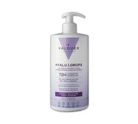 Valquer Hyaludrops Crème Corps Hydratante Noix de Coco et Coton. Lotion pour peaux sèches et sensibles, jusqu'à 72 heures d'hydratation nourrissante avec acide hyaluronique, niacinamide. 700 ml.