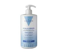 Valquer Hyaludrops Crème hydratante pour le corps non parfumée. Lotion pour peaux sèches et sensibles, jusqu'à 72 heures d'hydratation nourrissante avec acide hyaluronique, niacinamide. 700 ml.