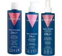 Valquer Hydration Hair Pack: Shampooing Zéro% 400 Ml + Masque Effet Glace 100 Ml + Après-Shampoing Biphasique 100 Ml. Cheveux Secs 1300 G (3 Unités)[Z2165]