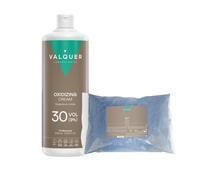 VALQUER Kit Décoloration Cheveux Décoblue 500 g + Oxydant 30 Vol 9% 1000 ml