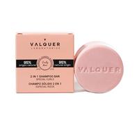 Valquer Laboratorios - 2 in 1 curly solid shampoo (shampoo and conditioner) - 95% natural ingredients - Curly hair - Vegan - Repairs and hydrates curly hair - 70 Gr