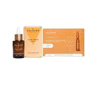 Valquer Laboratorios - Coffret visage Valquer Laboratorios : sérum 30 ml et ampoules 10 ml, Hydratant et protecteur, enrichi en vitamines C et E et en acide hyaluronique