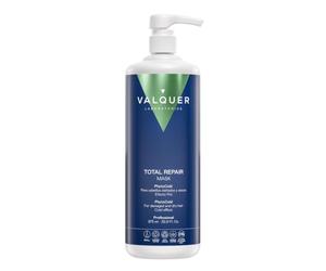 VALQUER Masque Capillaire Total Repair Effet Froid | 975 ml | Hydratant et Réparateur Pour Cheveux Secs et Abîmés | Huile de Macadamia & Cranberry | Vegan