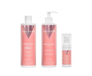 VALQUER Pack Cheveux Bouclés | Méthode Curly | Shampoing + Masque + Sérum | 400 + 275 + 30 ml | Kératine Végétale | Hydratation, Définition et Anti-Frisottis | Vegan