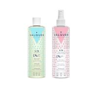 Valquer Laboratorios Paquet de cheveux pour enfants : shampooing et après-shampoing sans silicone, sans sulfate. Pour les enfants. Shampoing pour enfants