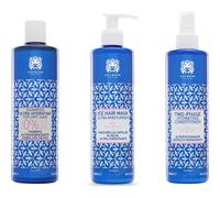 Valquer Hydration Hair Pack: Shampooing Zéro% 400 ml + Masque Effet Glace 100 ml + Après-shampoing biphasique 100 ml. Cheveux secs 1300 G (3 unités)