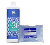 Valquer Pack Professionnel Oxydant 30 Volumes (9%) 1000 Millilitres + Poudre Décolorante 500 Grammes, Coloration et décoloration capillaires