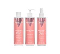 Valquer │Coffret Méthode Curly Shampoing 400 ml + masque 290 ml + après-shampoing 300 ml | Cheveux bouclés | Sans sulfates, sans sel | Boucles parfaites │Jusqu'à 96% d'origine naturelle