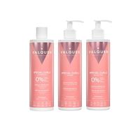 Valquer Professional Curly Method Pack Shampooing 400 ml + Masque 290 ml + Booster 300 ml Spécial Boucles, Cheveux Bouclés, Sans Sulfates, Sans Sel. Jusqu'à 96% d'origine naturelle