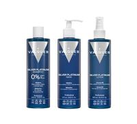 Valquer Pack Silver Platinum Shampooing 400 Ml + Masque 00 Ml + Lotion 00 Ml. Cheveux blancs, gris et blonds. Sans sulfate, sans sel, sans silicone, frais, 3 unités