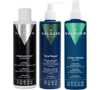 Valquer Professional Cold Keratin Capillary Pack, Express Hair Repair, Preparing Shampoo 100 Millilitres + Kératine 100 Millilitres + Ice Hair Mask 100 Millilitres, Cheveux Abîmés, 3 Unités