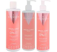 Valquer Professional Curly Method Pack Shampooing 400 Ml + Masque 290 Ml + Booster 300 Ml Spécial Boucles, Cheveux Bouclés, Sans Sulfates, Sans Sel. Jusqu'à 96% D'origine Naturelle[Z3366]