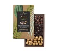 Valrhona Moments Croquants - Les Initiés | Amandes et Noisettes enrobées de Chocolat Noir, Lait et Dulcey | Coffret Gourmand 300g