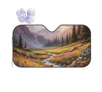 Valse des Fleurs Sauvages Imprimée Voiture Couverture Pare Brise Universelle Pare-Soleil Anti UV Voiture Housses De Soleils pour Berlines SUV Voitures 76x140cm