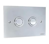 Plaque de commande pneumatique inox brillant WC encastré Valsir, double volume