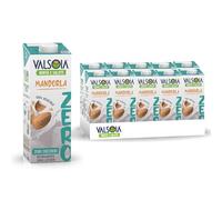 Valsoia, Boisson aux amandes sans sucre, boîte de 10 Tetra Brik de 1000ml, 100% végétale, sans lactose ni gluten, avec du calcium et des vitamines, idéale pour les végétaliens, les végétariens