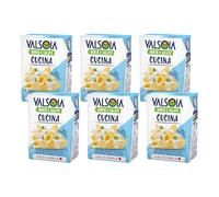Valsoia, Condisoia Cream, Crème de cuisson idéale pour les intolérants au lactose, les végétaliens et les végétariens, polyvalente en cuisine, 6 x 200 g