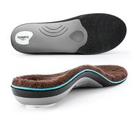 VALSOLE Semelles orthopédiques en laine pour l'hiver Semelles de chaussures de travail chaudes pour hommes et femmes(Marron,40-41 EU 26cm)