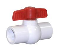 Valterra 700-12F Vanne à boisseau sphérique en PVC, blanc, 1/2" FPT