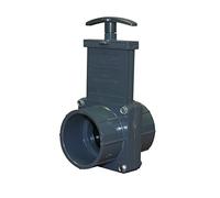 Valterra Vanne à Tirette avec Broche en Acier Inoxydable, 2X manchons à Coller, 63 mm, Gris, Sb121