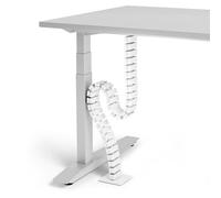VALU Passe câble de Bureaux Max 125 cm - Stable & Flexi. + maillon chaîne magnét. - Range câble de bur. à Hauteur régl. & Fixes - Pieds Acier & Patins caout. Antidérapants