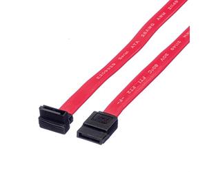 Value 11991561 Câble Interne pour Disque Dur SATA 3.0 Gbit/s coudé Rouge 1 m