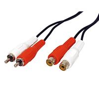 Value 11994330 Rallonge RCA Duplex mâle vers Femelle Noir 10 m