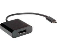 Câble adaptateur Value USB-C® / DisplayPort USB-C® mâle, Prise femelle DisplayPort 0.10 m noir 12.99.3220 Câble dafficheur USB-C®