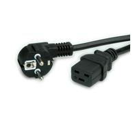 Value 19.99.1552 Câble électrique Noir 2 M Cee7/7 Coupleur C19